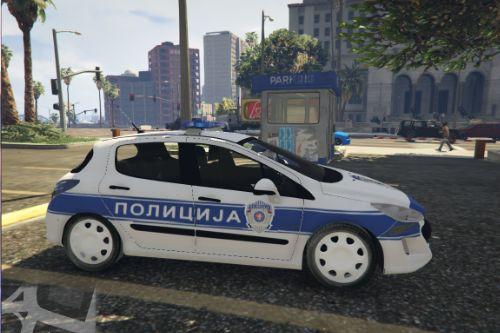 Serbian Police patrol car Peugeot 308